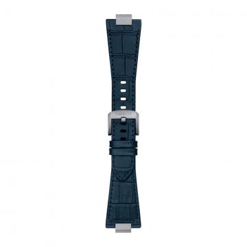 TISSOT OFFICIAL DARK BLUE PRX LEATHER STRAP WITH STEEL ENDPIECE T852.047.701