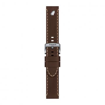 TISSOT OFFICIAL BROWN LEATHER STRAP LUGS 22MM T852.047.749