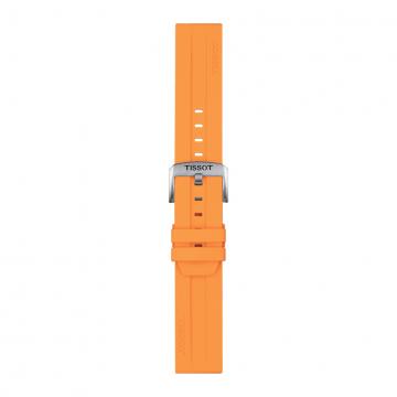 TISSOT OFFICIAL ORANGE SILICONE STRAP LUGS 22MM T852.047.918