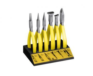 ASST. OF 6 PLIERS ON STAND