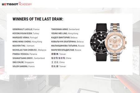 Tissot Academy công bố 20 học viên trúng giải đồng hồ của Mùa Thi Quốc Tế 2019